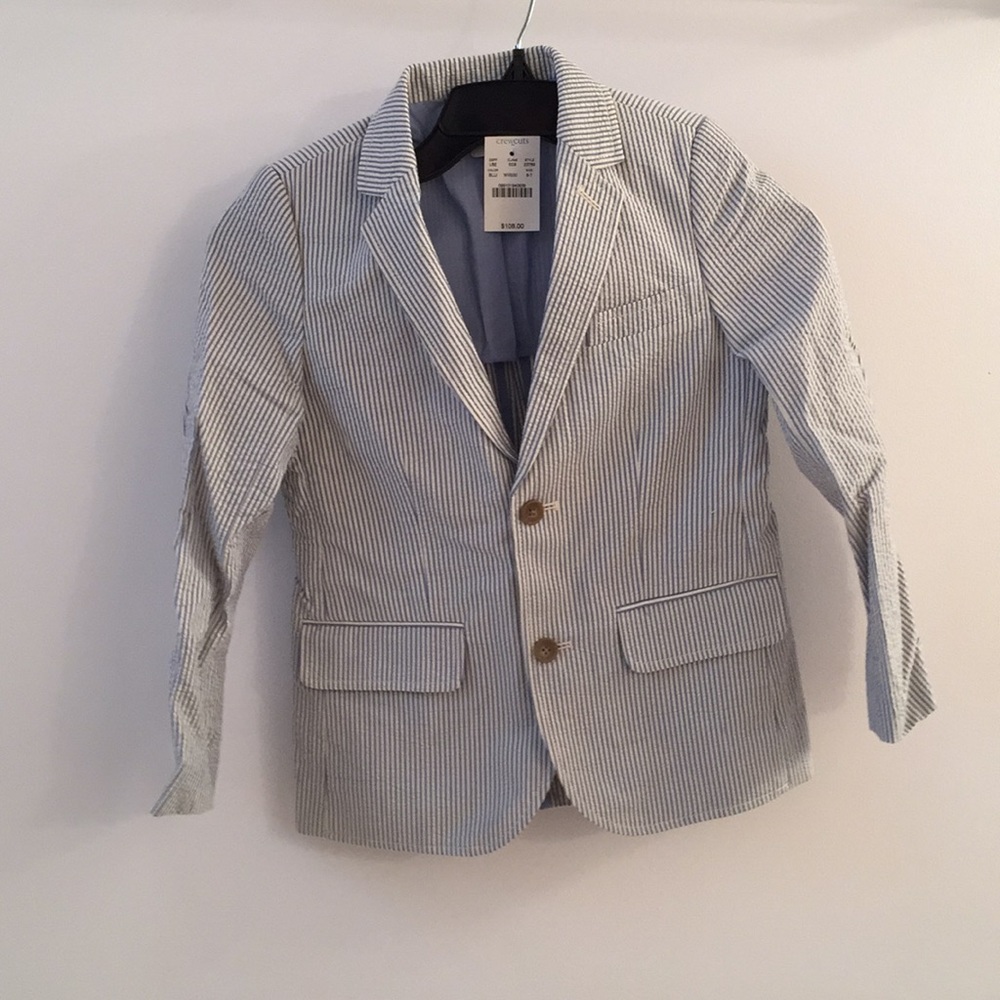 Crewcuts seer sucker blazer size 6-7